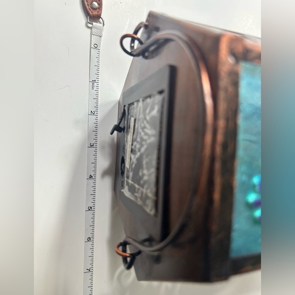 Whimsical Glass & Bronzed Metal Solar Lantern w/ Butterflies 🦋 - Picture 4 of 14